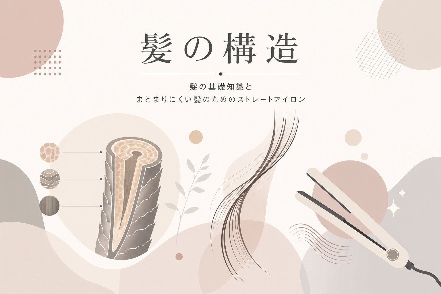 髪の構造|髪の基礎知識とまとまりにくい髪のためのストレートアイロン