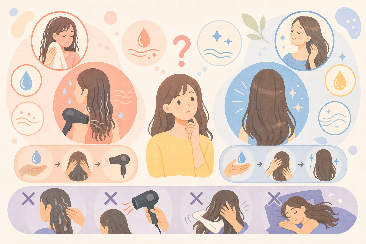 ヘアオイルはドライヤー前と後どちらで使用するべき?タイミング別の使い方や選び方、NG行為も紹介