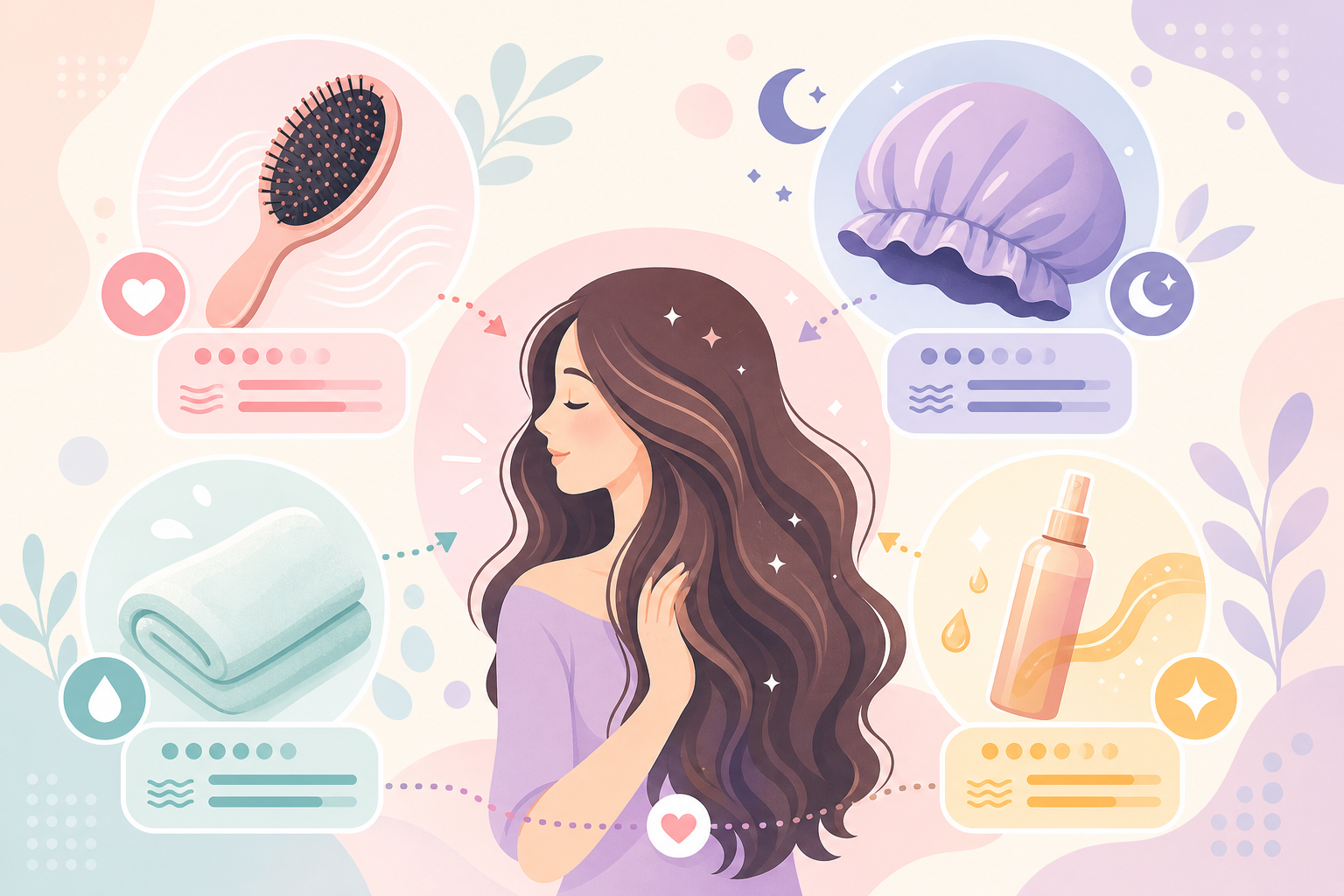 ロングヘアのケアを楽にするアイテムの選び方|美容家電ナビ編集部がブラシ・タオル・ナイトキャップ・アウトバスを比較